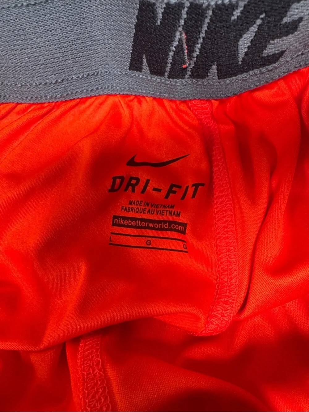 Player issued bowl game. Nike Bright Orange Performance Shorts.